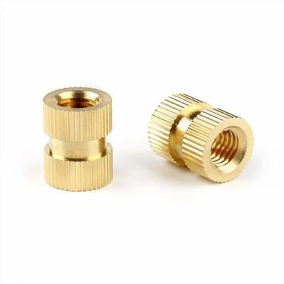 Nuci din alamă knurled